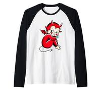 Kewpie Baby Devil pleure Un démon Triste Manche Raglan