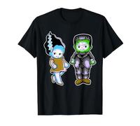 Kewpie Baby Frankenstein et Bride Spooky T-Shirt Graphique avec Valeur, Homme, Noir, XL