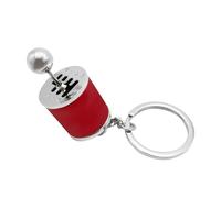 Kewucn Porte-clés créatif à 6 vitesses avec levier de vitesses manuel pour boîte de vitesses (rouge)