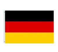 KEWUF 1 pcs Drapeau Allemand drapeau 150x90 cm Premium Matériel de haute qualité avec Oeillets Métalliques Haute Qualité Drapeau Allemagne Grand pour Exterieur Hampe et Supporters