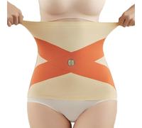 KEWUF 1 PCS En une pièce Ceinture Post Accouchement, Récupération Ceinture Abdominale Gainante avec Etenseurs de Taille de Pantalons, Réglable Respirant Ventre Plat Gaine Post-Partum - Abricot