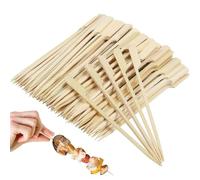 KEWUF 100pcs Pic Brochette Bois, 12cm Brochettes Fingerfood en Bambou, Mini Barbecue, Pique Apéritif, Pour Brochettes à Fruits, Brochettes en Bambou pour Cocktails Apéritifs Grillades Barbecues