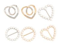 KEWUF 12 Pcs boucle ceinture, boucle de ceinture en métal pour femme, T-shirt clip, boucle, anneau foulard en soie, ourlet nœud chemise pince à cravate, boucles et fermoirs pour filles