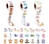 KEWUF 1500 pcs Autocollants,Licorne Autocollants, Stickers Licorne, Licorne Récompenses Sticker, Licorne Autocollant Rond, Gommettes Licorne, Licorne Autocollant Enfant, Autocollants Enfants Fille