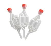 KEWUF 3 Pièces Barboteur Fermentation Maison, Tubes de Fermentation, Barboteur avec Bouchons en Caoutchouc, Plastique Barboteurs Transparent, pour Fermentation du Vin, la Fermentation du Choucroute