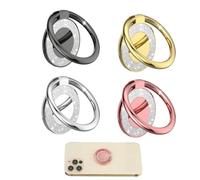 KEWUF 4 Pcs Anneau Telephone Portable, Accessoire Telephone Portable, Anneau Telephone Portable en Métal, Bague Telephone Portable Ultra-Mince, Rotation à 360 degrés, pour Tous Smartphones