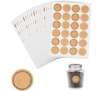 KEWUF 480 Pièces Etiquettes Autocollantes, 3,8 cm Étiquettes à Confiture Stickers, Auto-adhésif Etiquette Bocaux, Étiquettes Autocollantes Faciles Écrire, Pour Bocaux etc(A)