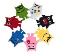 KEWUF 7 Pcs Émotions de Couleur en Feutre Puppets de Doigt Monstre, marionnettes à Main Monstre Couleur, tristesse émotionnelle Finger en Peluche, marionnette en Tissu Non tissé, marionnette