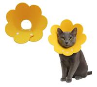 KEWUF Collerette Chat Anti Lechage, Réglable Collerettes pour Chats, colerette chat anti lechage, Doux Collerettes pour Chats, Collerette Chat Anti Léchage et Anti Grattage - Jaune - M