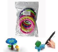 KEWUF Filament pour Stylo 3D, 10 Couleurs de Recharges PLA 1,75 mm, Chaque Couleur 5 Mètres, Total 50 Mètres de Doigts, Compatible avec Les Stylos 3D SCRIB3D et MYNT3D