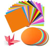 KEWUF Lot de 200 cartes de présentation, rondes, rectangles, multicolores, cartes d'apprentissage, vierges pour bureau, école, présentation et modération, 2 feuilles