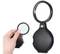 KEWUF Loupe de Poche 7X, loupe de lecture, loupe à main, loupe de bijoutier, pour les personnes âgées, les enfants, les bijoutiers, l'observation des insectes, les journaux, objectif de qualité