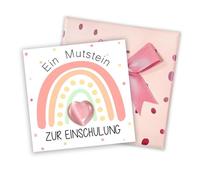 KEWUF Pierre du Courage pour Enfants, Pierre de l'Amour et du Courage, Rose Quartz, Porte-Bonheur pour Enfants, Pierres Précieuses Cristaux, Pour Méditation Yoga Sommeil Étude Décoration DIY (rose)