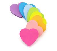 KEWUZY 656 Pièces Note Autocollant, Post-It Pour Écrire, 8 Couleurs Feuilles Forme De Coeur Auto-Adhésif Couleur Notes Adhésives, Listes De Choses À Faire Et Rappels Repositionnable, Pour L'École, La