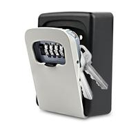 KEWUZY Boite à Clé Sécurisée, Boite a Clefs Murale Code, Etanche Boite à Clef, avec Code à 4 Chiffres, Alliage de Zinc, pour Maison École Garage Usine Bureaux