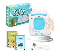 KEWUZY Cartes d'apprentissage parlantes en allemand - Jouet éducatif pour enfants à partir de 2, 3, 4, 5, 6 ans - 112 feuilles de fiches éducatives - 224 mots - Jouet audible - Cadeau parlant -