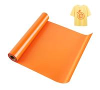 KEWUZY Film pour traceur textile orange, 30,5 cm × 5 m - En vinyle - Transfert thermique - Rouleau de film de transfert traceur - Film flexible pour fer à repasser, presse à chaud, t-shirts et plus de
