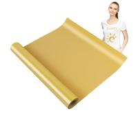 KEWUZY Rouleau Vinyle Thermocollant Doré 30,5 cm × 5 m, Flex Thermocollant pour Tissus, Tissus Vinyle Thermocollant pour Cricut Machine de Découpe Silhouette, Tissus, Motifs DIY