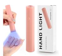 KEWUZY U V Lampe pour ongles en gel rechargeable, mini séchoir à ongles U V, rechargeable, mini lampe UV, lampe à ongles LED, séchoir à ongles pour vernis à ongles, gel de construction, cadeaux (rose)