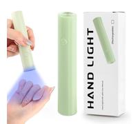 KEWUZY U V Lampe pour ongles en gel rechargeable, mini séchoir à ongles U V, rechargeable, mini lampe UV, lampe à ongles LED, séchoir à ongles pour vernis à ongles, gel de construction, cadeaux (vert)