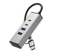 KEXIAO Adaptateur USB C 3.2 à 4 ports 10 Gbit/s efficace pour ordinateurs portables, ordinateurs de bureau, smartphones, tablettes, consoles de jeux, souris, claviers
