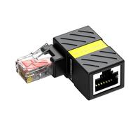 KEXIAO Adaptateurs Ethernet RJ45 à angle droit compatibles avec câble Ethernet Cat6 RJ45 mâle vers femelle