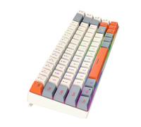 KEXIAO ARGB Clavier de jeu rétroéclairé 68 touches, clavier filaire USB ergonomique avec câble USB-C amovible pour les utilisateurs de PC
