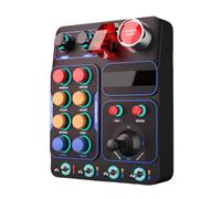 KEXIAO Boîte de contrôle pour simulateurs de course avec éclairage multiple et 30 boutons programmables multifonction pour simulateur de camion réaliste