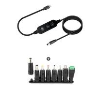 KEXIAO Câble d'alimentation USB de type C PD36-100 W vers DC5521 Tension réglable 5-20 V pour une large compatibilité des appareils et une charge efficace