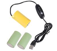 KEXIAO Câble d'élimination de batterie USB 5 V 2 A vers 1,5 V 3 V 4,5 V D Faux câble adaptateur d'alimentation de remplacement pour 1 à 3 piles LR20 D 1,5 V