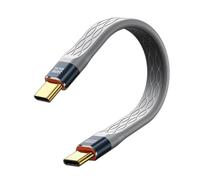 KEXIAO Câble USB C vers C court plat de 12,7 cm, transfert de données 40 Gbit/s, charge rapide, prend en charge la vidéo 8K pour les appareils de tablette de téléphone
