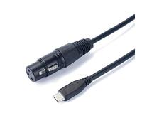 KEXIAO Câble USB de type C vers XLR 3 broches mâle femelle pour microphones, cordon sonore équilibré pour mixeurs et amplificateurs
