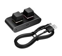 KEXIAO Coque en aluminium noir avec deux claviers pour une saisie efficace dans un bureau moderne