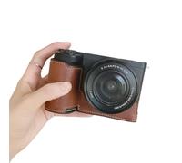 KEXIAO Demi-étui de protection en cuir PU pour appareil photo ZVE10 II avec doublure douce et accès facile à la batterie