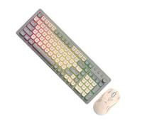 KEXIAO Ensemble clavier souris filaire avec bouton silencieux, design anti-fuite, clavier ergonomique pour le bureau, les plugs à domicile et le jeu