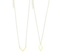 KEXIAO Ensemble de collier ras du cou en forme de V géométrique élégant avec chaîne réglable pour femme
