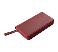 KEXIAO Housse de protection en cuir pour carnet de notes avec fermeture éclair et 3 emplacements pour stylos - Pour ordinateur portable de 7,28 x 3,54 pouces