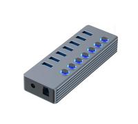 KEXIAO Hub USB 3.0 7 ports USB Data Hub Splitter avec long câble LED Interrupteur marche/arrêt individuel Extension pour ordinateur portable et PC