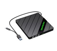 KEXIAO Lecteurs de disque externes pour ordinateur portable USB Lecteur de disque externe avec fente pour carte 4 ports USB 3.0 1 port de type C