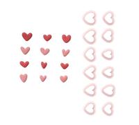 KEXIAO Lot de 12 emporte-pièces multi-usages en forme de cœur pour fabrication de bijoux pour boucles d'oreilles et colliers
