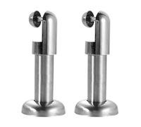 KEXIAO Lot de 2 pieds de séparation de toilettes en acier inoxydable pour toilettes publiques, installation facile