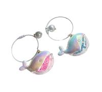 KEXIAO Lot de 2 porte-clés en forme de baleine à suspendre en acrylique pour couples ou amis
