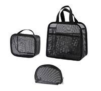 KEXIAO Lot de 3 trousses de maquillage à séchage rapide avec fermeture éclair pour voyage et salle de sport, transport facile