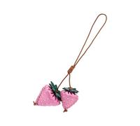 KEXIAO Pendentif de Sac Fraise Esthétique Porte-clés Femme Sac à Dos Portefeuille Décoration de Sac à Main, as show, Cuir tanné végétal