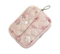 KEXIAO Petit sac de rangement floral pour pièces de monnaie style coréen