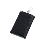 KEXIAO Porte-clé multifonction en cuir PU pour homme et femme avec clip pour clé pour un usage quotidien, noir, 11x3x7.6cm