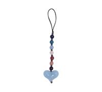 KEXIAO Porte-clés en forme de cœur en résine avec pendentif en forme de téléphone pour jeunes femmes, perles colorées pour sacs et téléphones, 10cm, Résine
