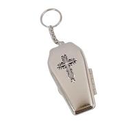 KEXIAO Porte-clés gothique en forme de cercueil unique avec pendentif en métal texturé pour les amateurs de mode et un usage quotidien
