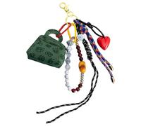 KEXIAO Porte-monnaie élégant en cuir synthétique avec lanière tissée à la main - Accessoires de sac pour homme et femme