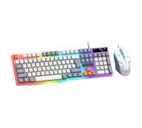 KEXIAO Rétroéclairage LED, grande taille, câble USB, sensation mécanique, clavier de jeu multimédia, souris, clavier de bureau combiné pour le travail